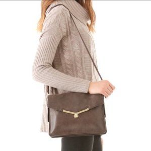 Botkier Valentina brown distressed leather shoulder bag